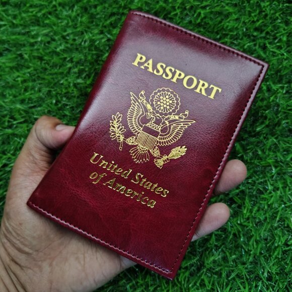 Genuine Leather Passport Cover, Leather Passport Holder for Travel - Picture 9 of 10